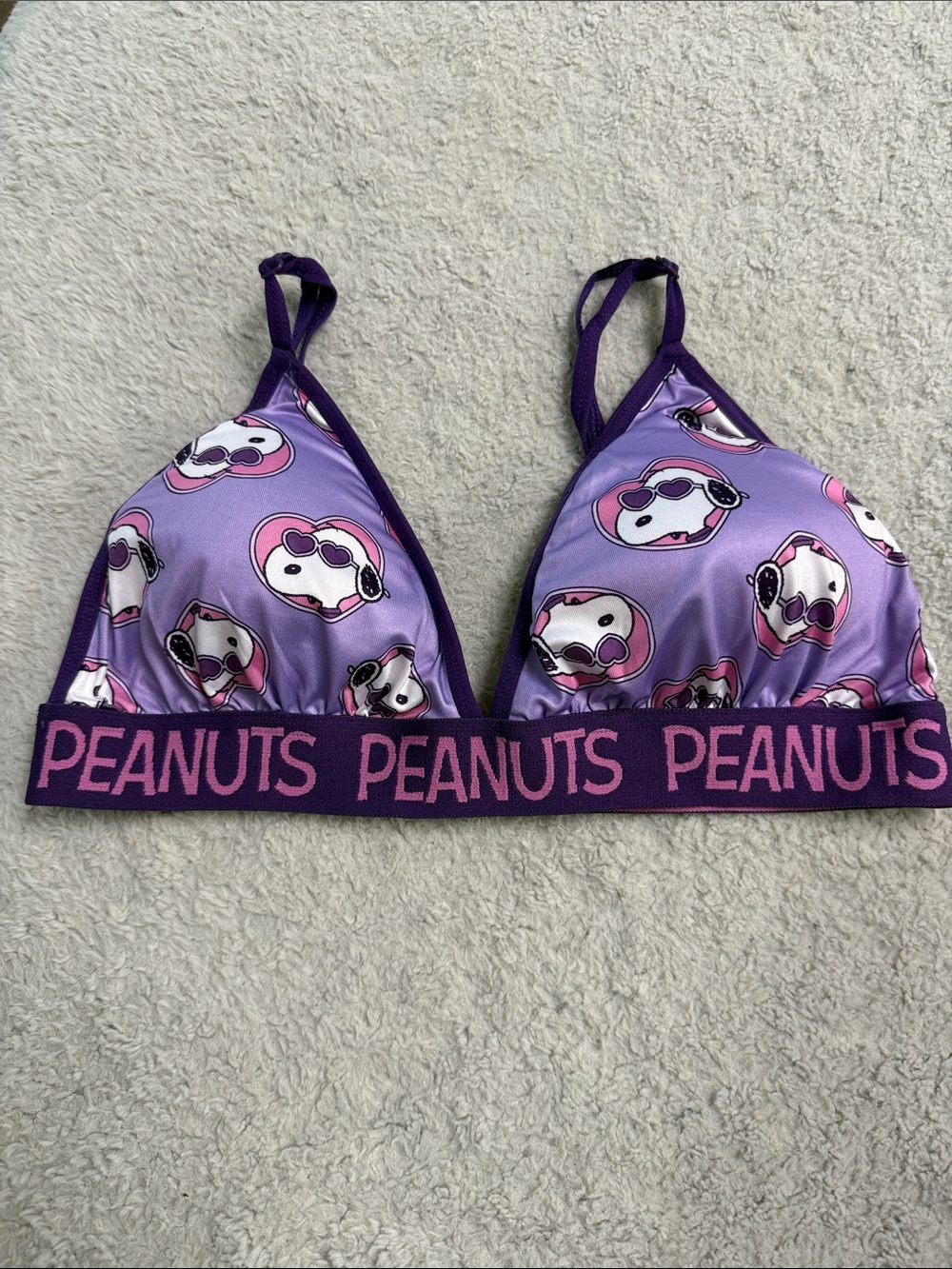 Peanuts Purple & Pink Snoopy Bralette